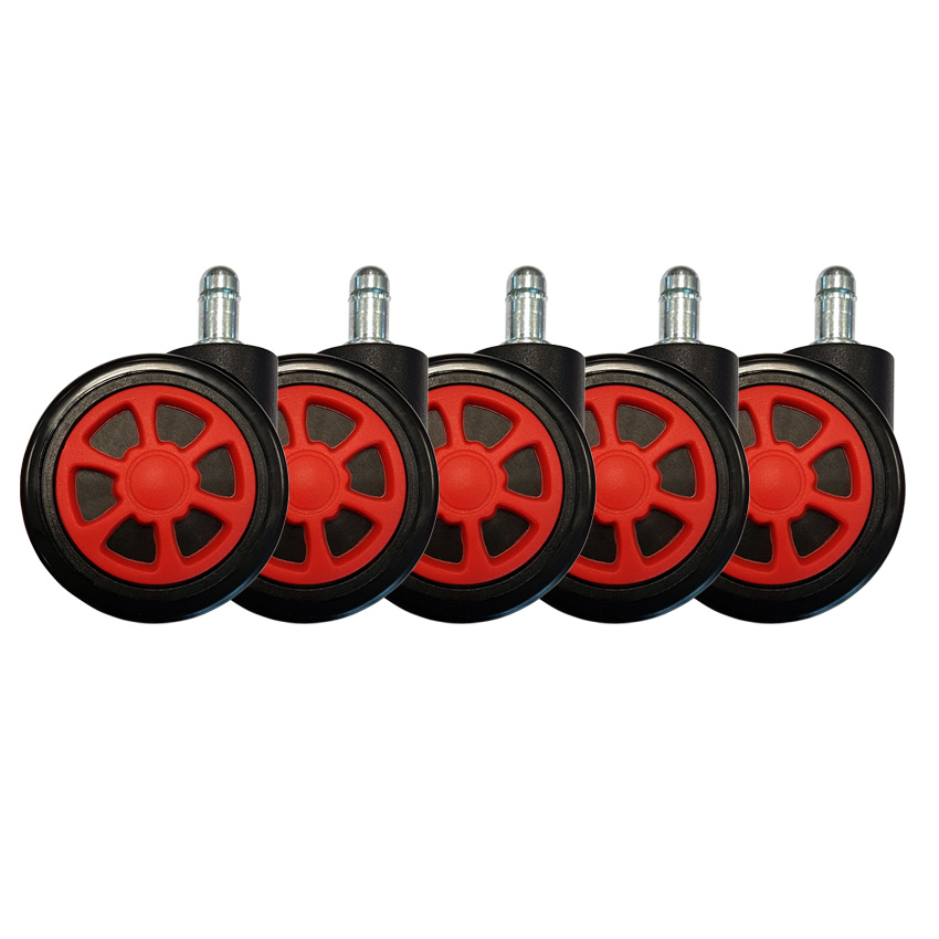 LC-CASTERS-3BR : Roulettes pour chaise de jeu PC, 2,4"