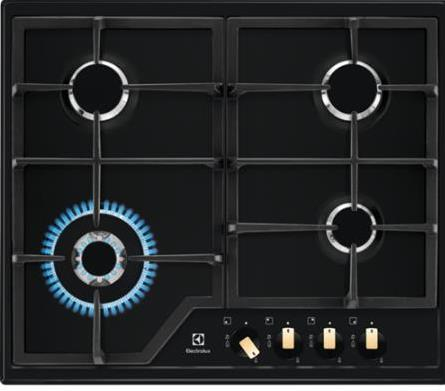 Electrolux EGS6436RK - Black - Built-in - Gas - 4 zone(s) - 4 zone(s) - Regular