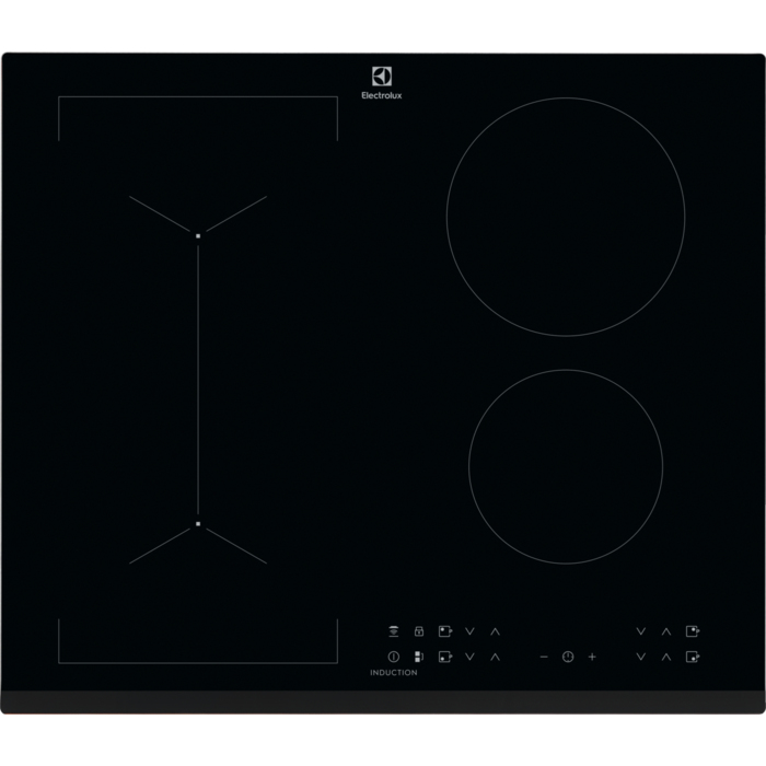 Electrolux LIV6343 - Black - Built-in - Zone induction hob - Glass - 4 zone(s) - 4 zone(s)