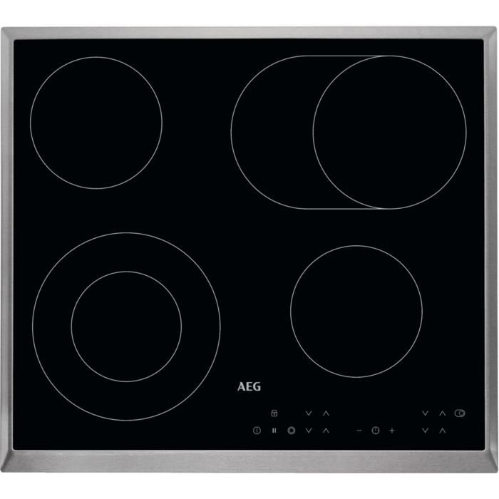 AEG HK634060XB keramikhäll, 4 zoner, inbyggd, svart