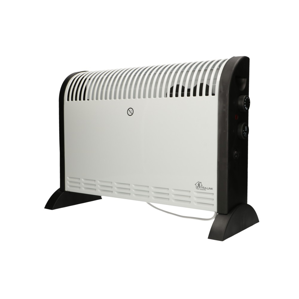 Extralink - EX.30318 - Radiateur électrique à convection - Fil nichrome - Intérieur - Sol - Noir - Blanc - Plastique - Acier