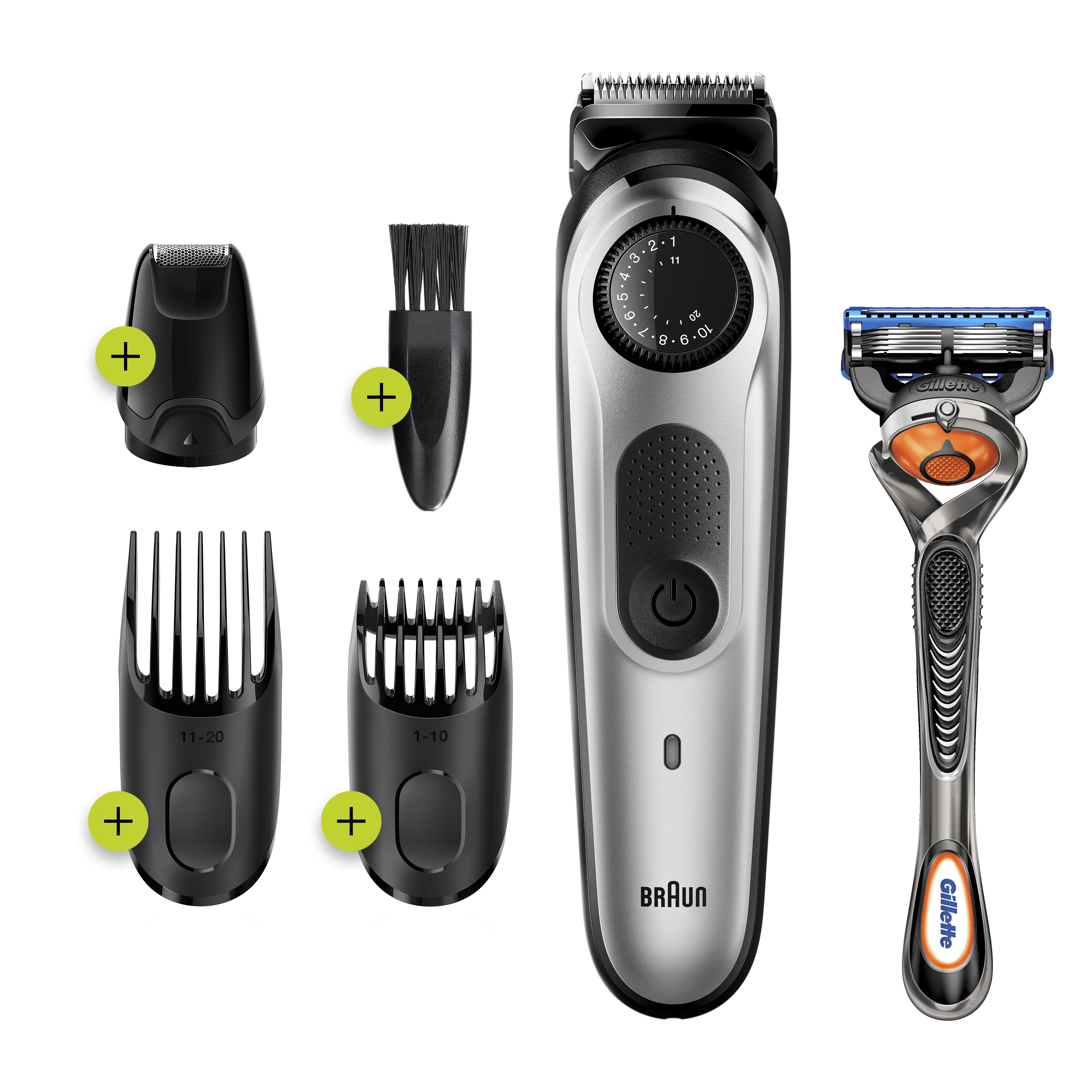 Tondeuse à barbe Braun BT5265 Tondeuse à barbe et cheveux noir/argent