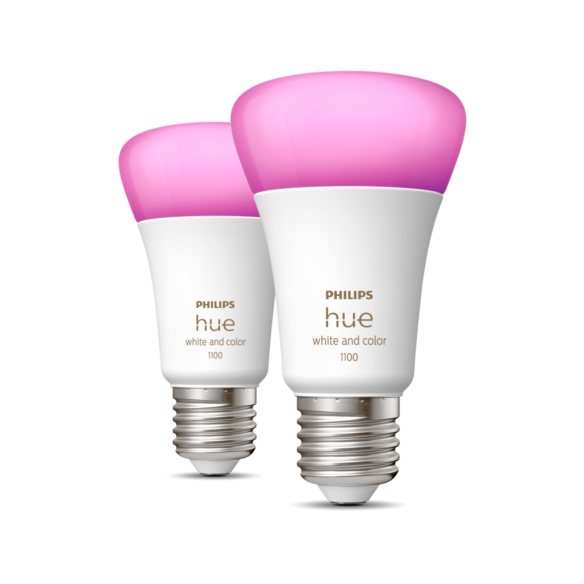 Signify Hue White & Color A60 E27 1100 2-pack - Lampe intelligente