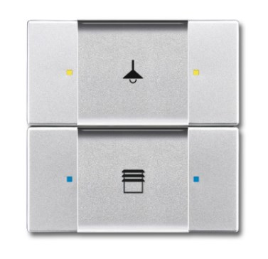 BUSCH JAEGER 6126/02-83 - Aluminium - Silver - Glossy - Screwless - Busch-Jaeger - 6120-0-0071 6120-0-0074 6310-0-0059 6310-0-0060 6900-0-1703 - CE