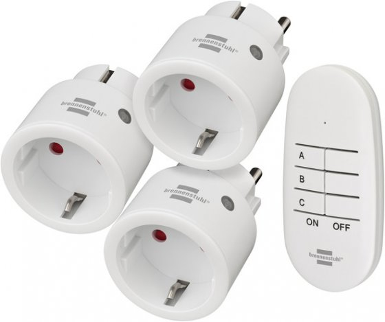 Brennenstuhl Comfort-Line 3-pack mini trådlösa uttag - 1507070