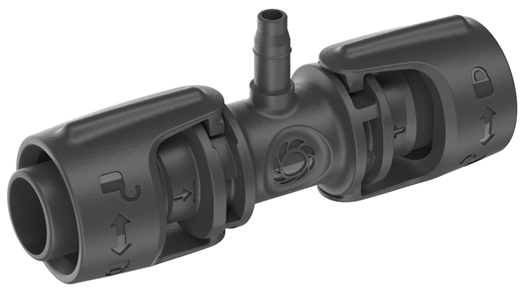 Raccord d'irrigation goutte-à-goutte Gardena en T, noir