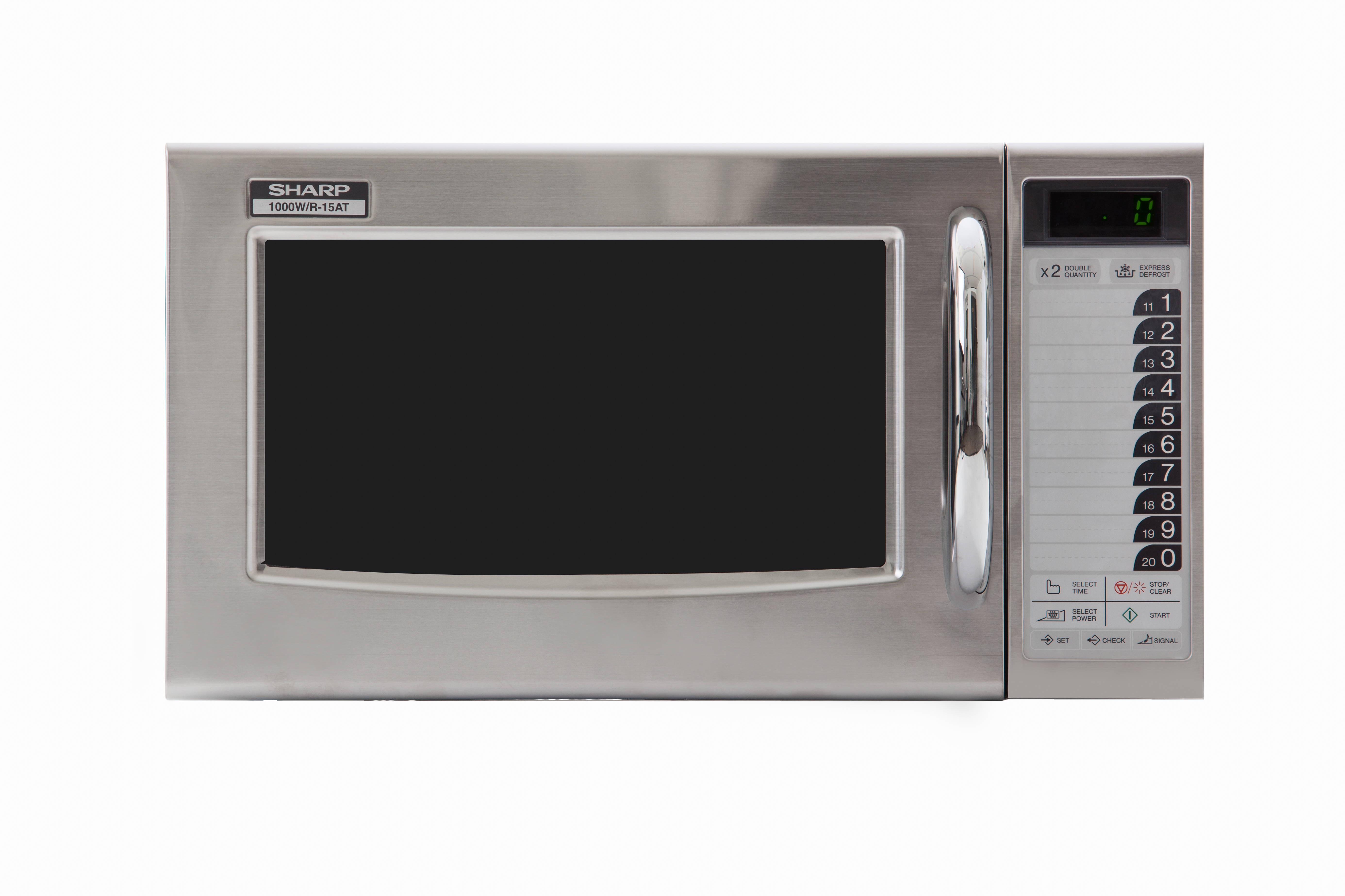 Sharp Home Appliances R-15AT - Countertop - Solo microwave - 28 L - 1000 W - Buttons - Stainless steel - R-15AT