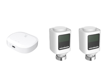 Woox R7067 Vanne thermostatique - Zigbee, fonctionnement silencieux, pack de 3 pour le contrôle de zone