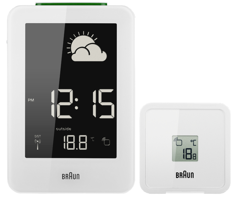 Braun BNC013-RC Indoor/Outdoor Thermometer White - BNC013WH-RC
