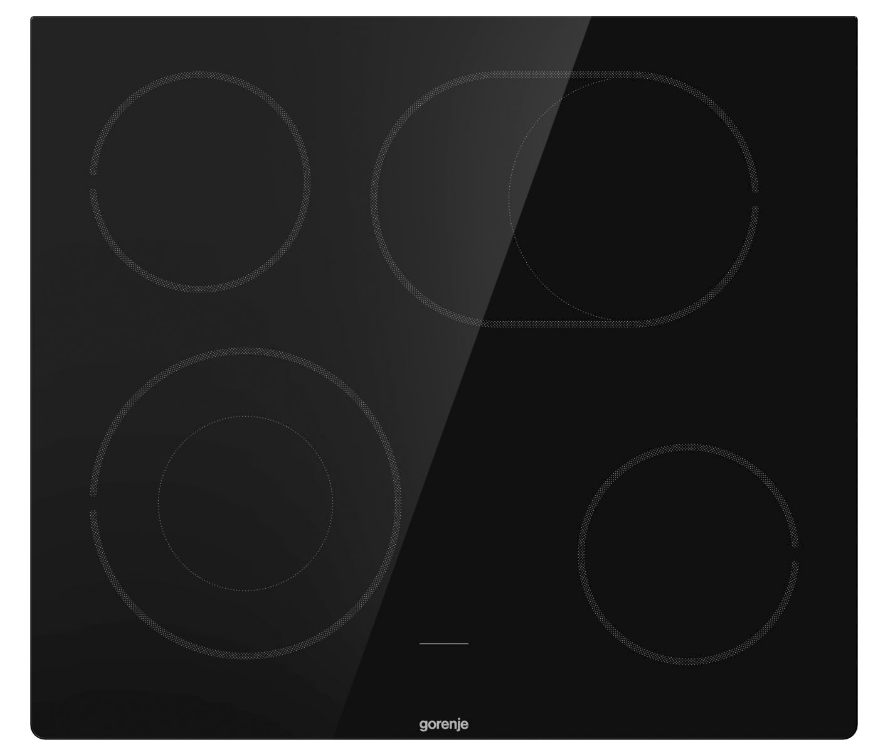Gorenje ECD643BSC Plaque de cuisson céramique noire 4 zones 7000 W Commande tactile