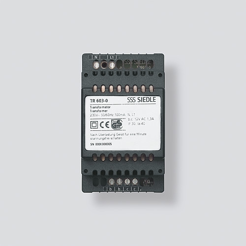 Siedle TR 603-0 - Alimentation - Noir - Siedle - 0 - 40 °C - CE - 53,5 mm
