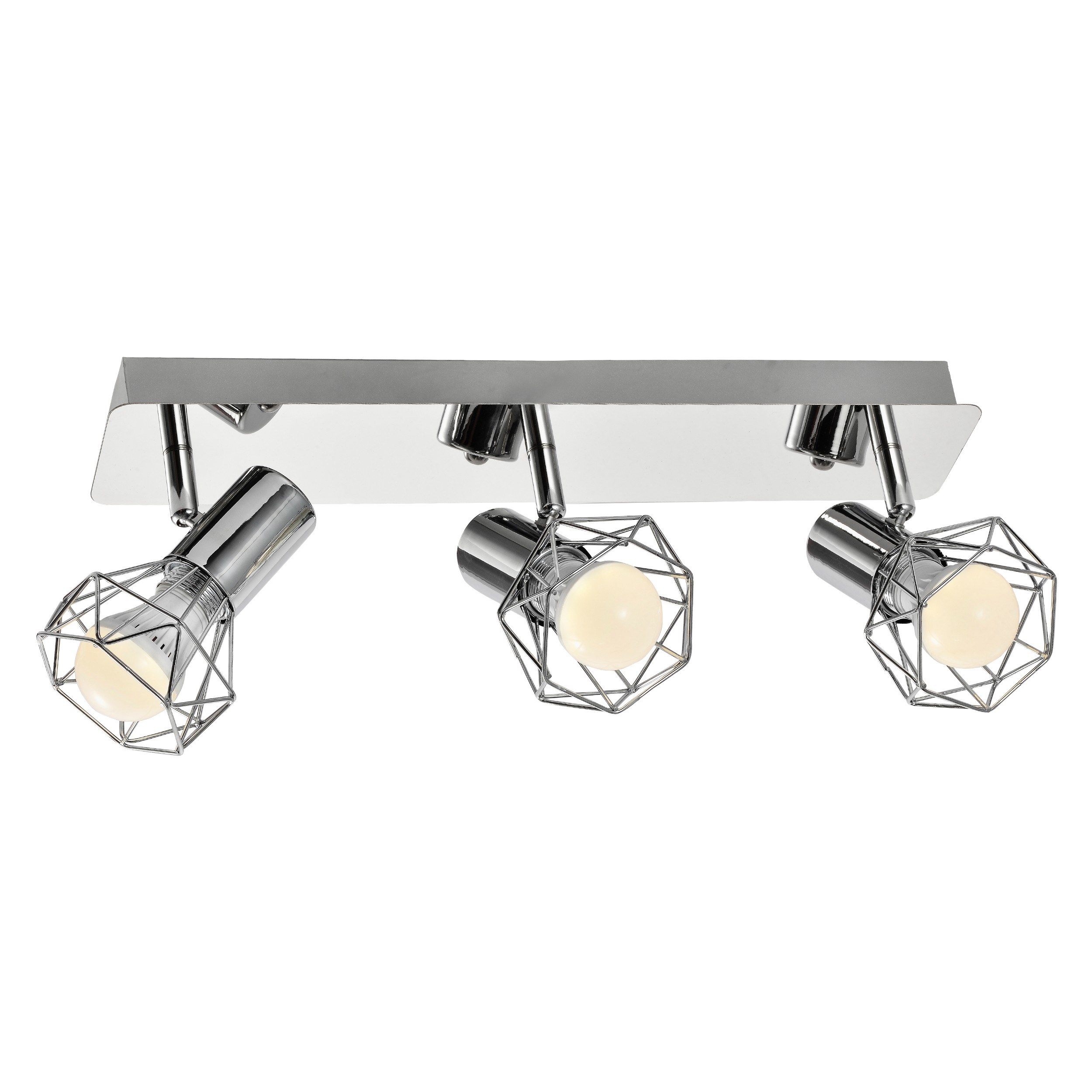 Plafonnier AJE-BLANKA 3P 3 lampes E14 IP20 argent