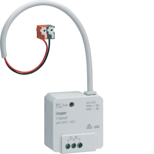 Hager TYB602F - -5 - 45 °C - Gray - IP20 - 44 mm - 1 pc(s) - TYB602F