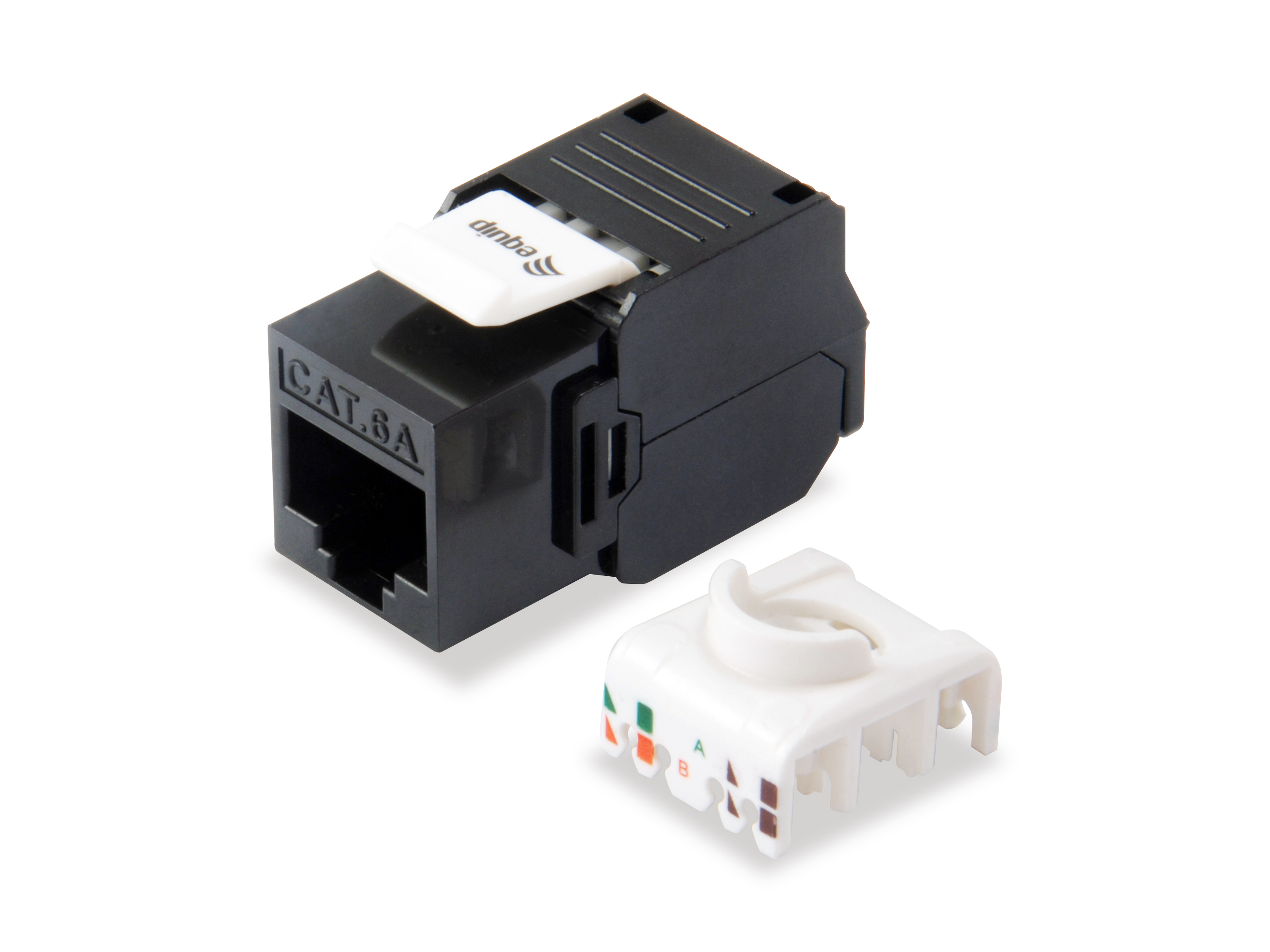 Jack Keystone non blindé Equip Cat. 6A sans outil - RJ-45 - LSA - Noir
