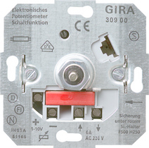 GIRA 030900 - Variateur et interrupteur - Encastrable - Rotatif - Métallique - CE - 230 V