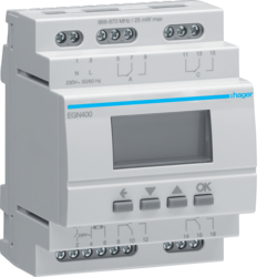Hager EGN400 - Minuterie - Numérique - Sans fil - Gris - Plastique - IP20