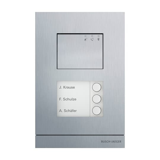 BUSCH JAEGER A21051P3-A-03 Panneau argenté relié par fil en aluminium