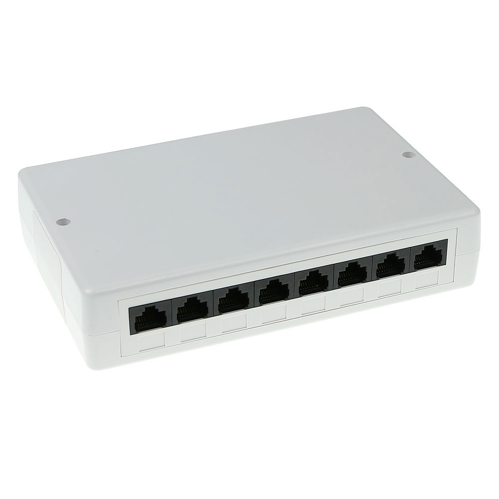 ACT Boîtier réseau en saillie 8 ports non blindé 173x44x109 mm