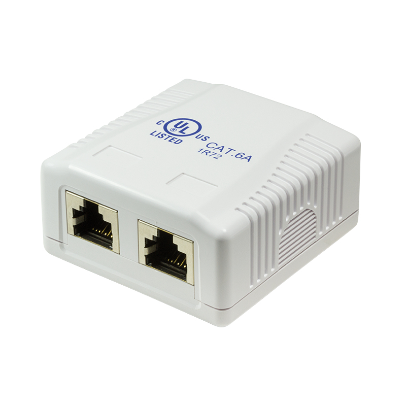 LogiLink NP0074 Boîtier de montage en surface RJ-45 à 2 ports