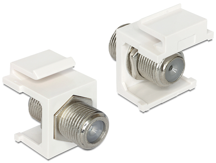 Delock 86300 - Blanc - Keystone - F - 16,3 mm - 25,5 mm - 22,3 mm