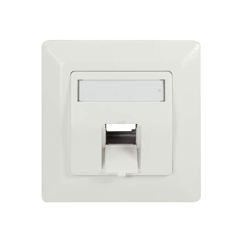 LogiLink NK4027 Plaque murale Keystone 1 port Blanc