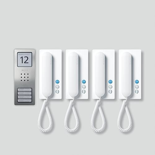 Siedle SET CA 812-4 E/W - Fil - Acier inoxydable, Blanc - Mural