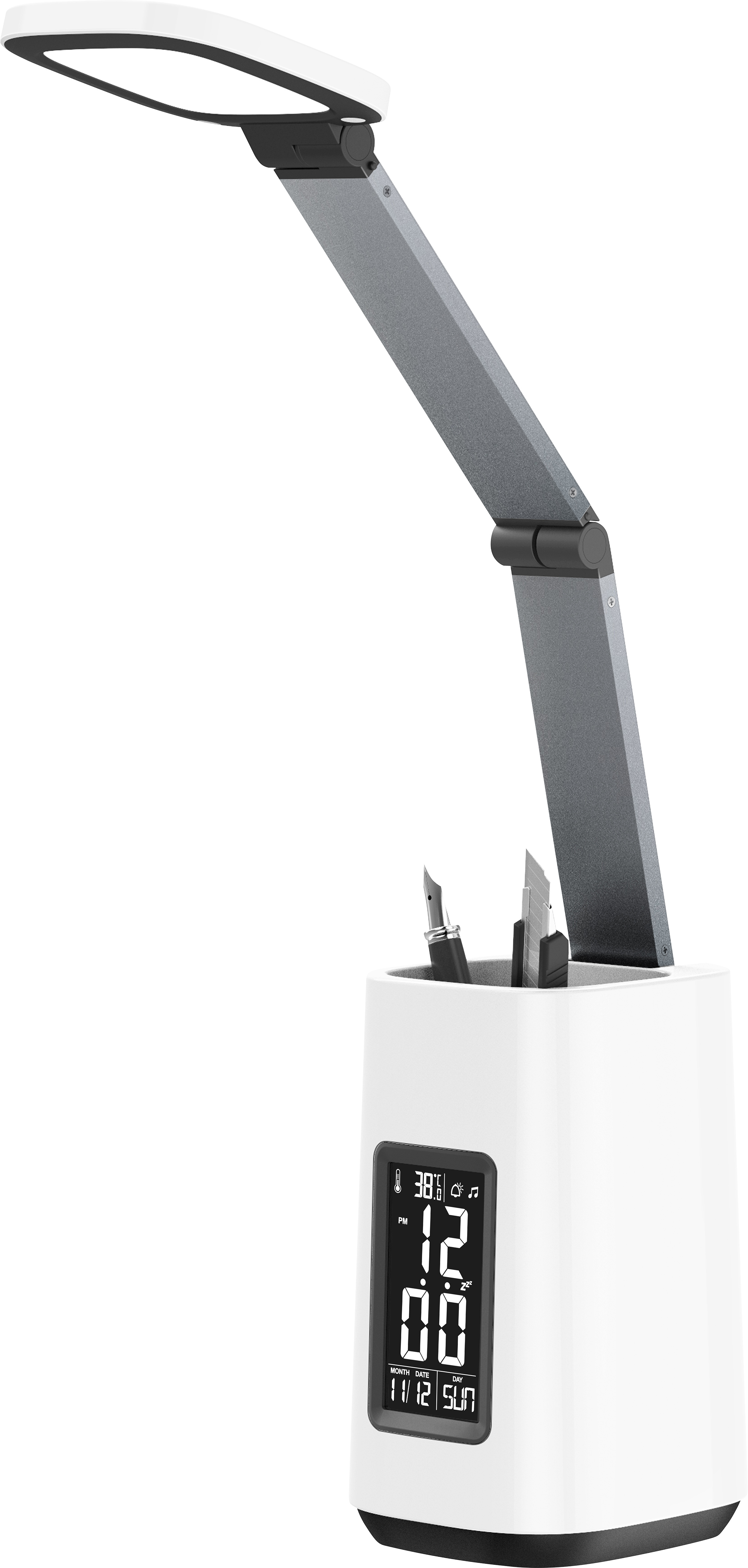 Lampe de bureau LED Activejet AJE-TECHNIC avec écran blanc