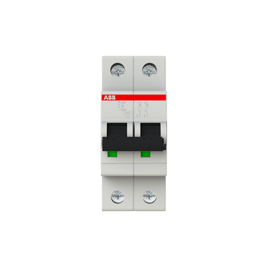 ABB Sicherungsautomat 6kA 6A C 2p S202-C6
