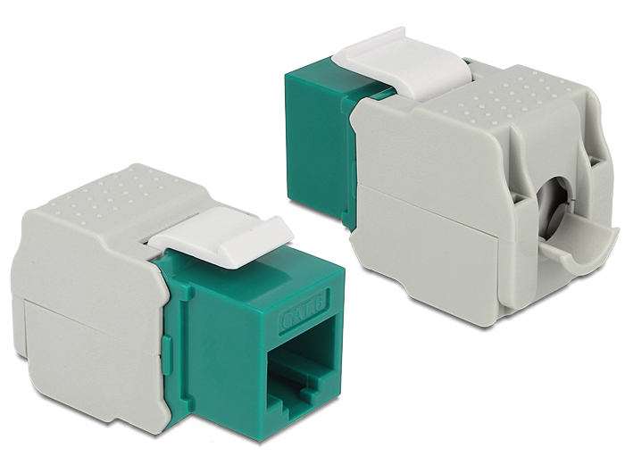 Delock 86349 - Vert - RJ-45 - LSA - ISO/IEC 11801 Edition 2.2 - EN 50173-1:2011 - EN 60603-7-4 - ANSI/TIA 568-C.2 - 24,5 mm - 41 mm