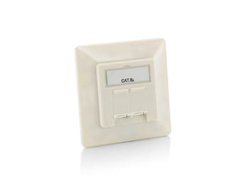 Façade modulaire allemande Equip Cat.6A - RJ-45 - 6a - Blanc - 80 mm - 38,2 mm - 80 mm