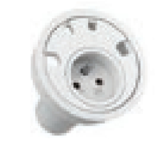 Bachmann LOOP IN - 2 m - Intérieur - Plastique - Blanc - 1 prise secteur - 89 mm