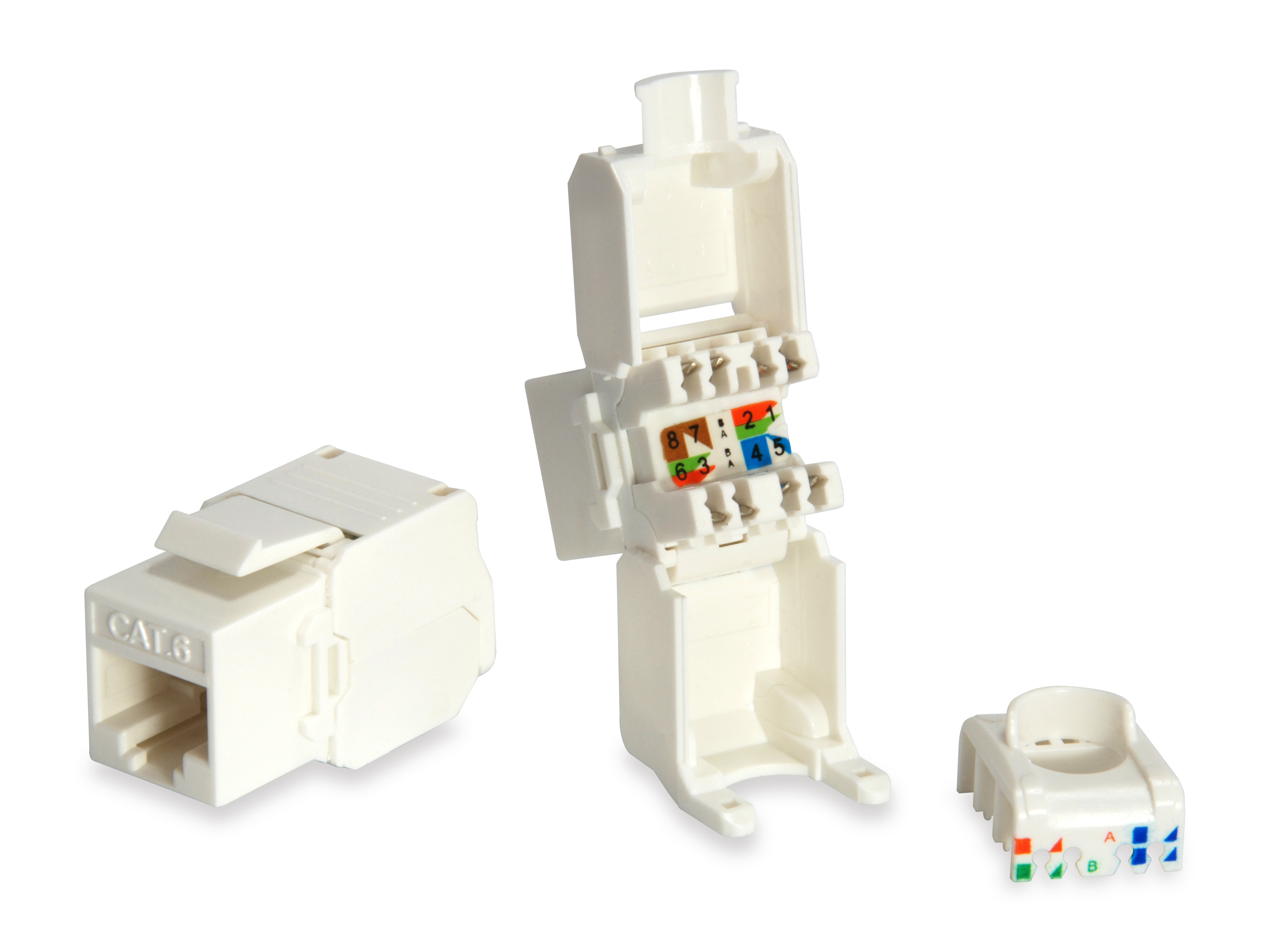 Equip Cat.6 Unshielded Keystone Jack Toolfree - RJ-45 - LSA - White