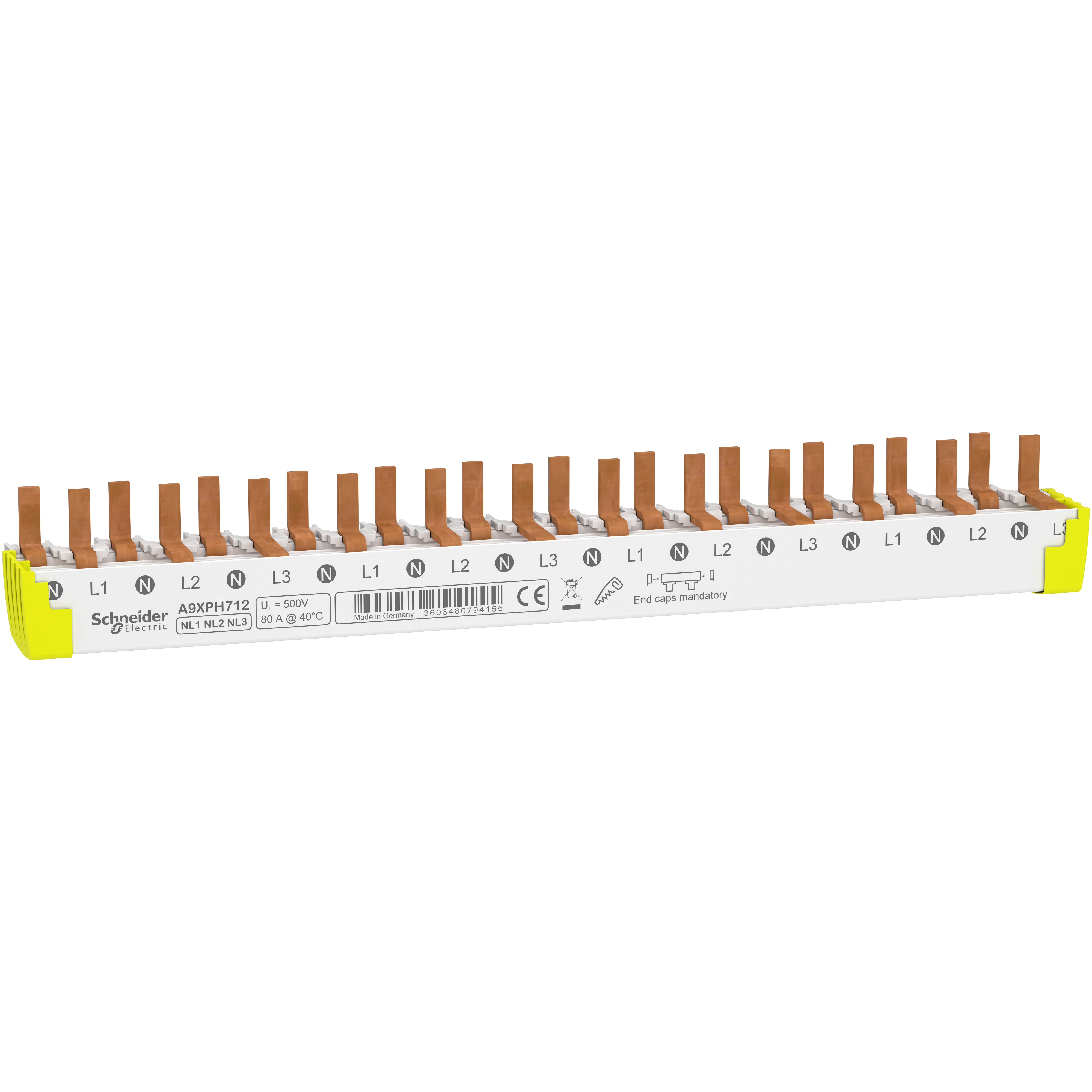 Rail fibre optique APC GS 12TE 3P+N pour A9XPH7126 FI/LS 80A A9XPH712