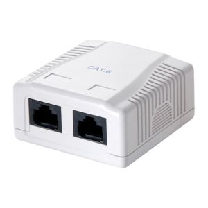 LogiLink NP0072 Boîtier de montage en surface UTP Cat6 à 2 ports
