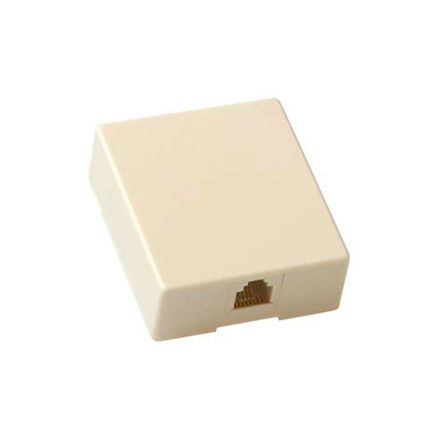ACT Prise RJ-12 beige, plastique ABS, 40x50x1,2 mm, installation facile