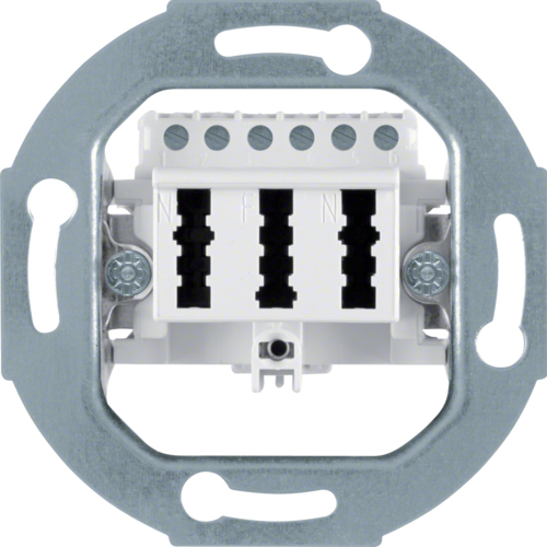 Berker 450009 TAE socket 3-module White 125V 22mm - 450009