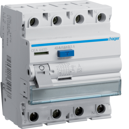 Hager CEA440D - Dispositif différentiel résiduel