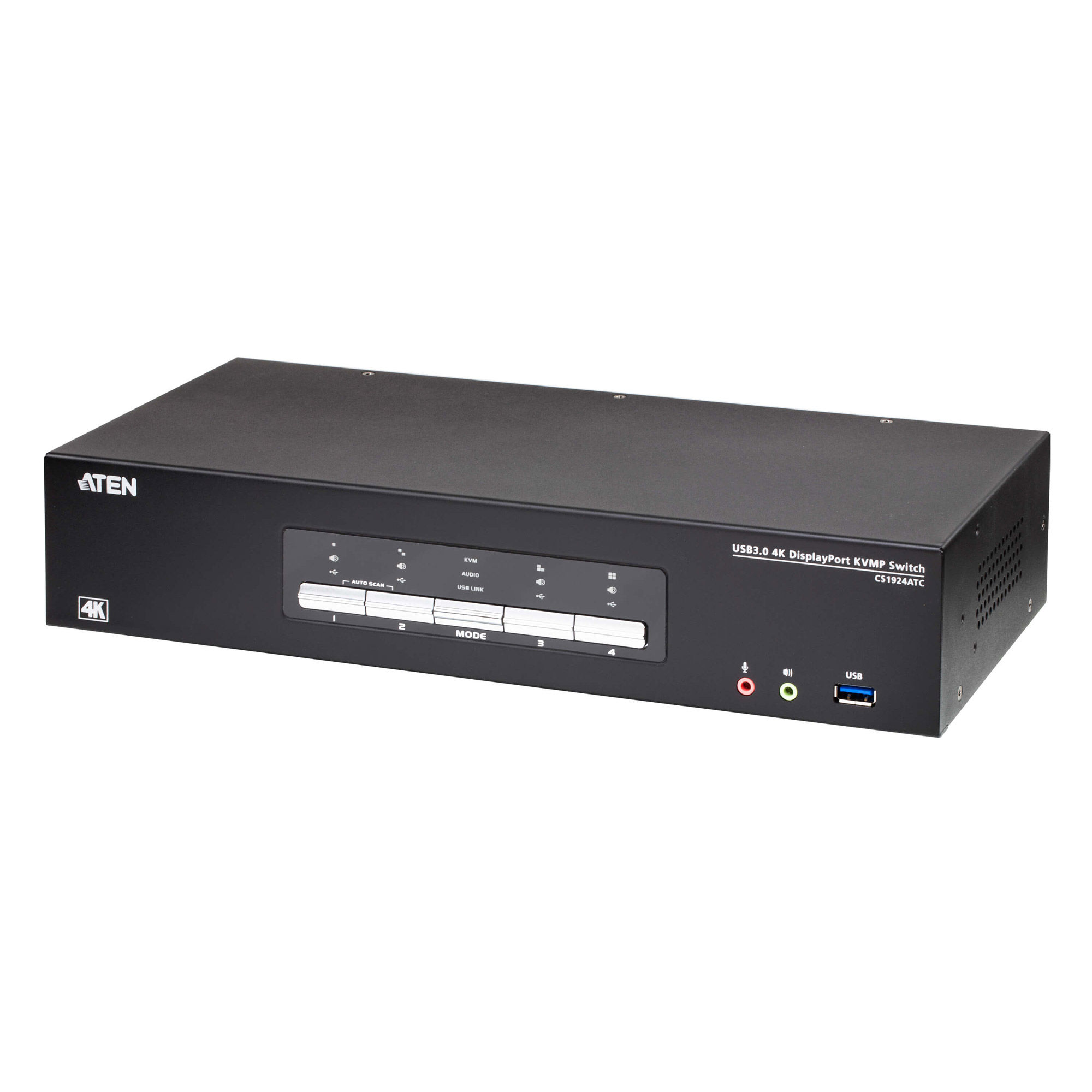 Contrôleur KVM ATEN 4 ports USB True 4K DisplayPort - Contrôle serveur haute définition