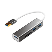 Lecteur/concentrateur de carte USB-A LogiLink UA0306 5Gbps 0,15m