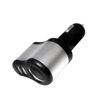 LogiLink 3in1 Chargeur universel 2xUSB 1xCigarette 5V Noir