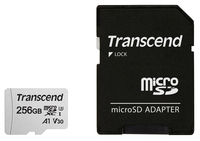 Transcend microSDXC 300S 256GB 95MB/s U3 avec adaptateur