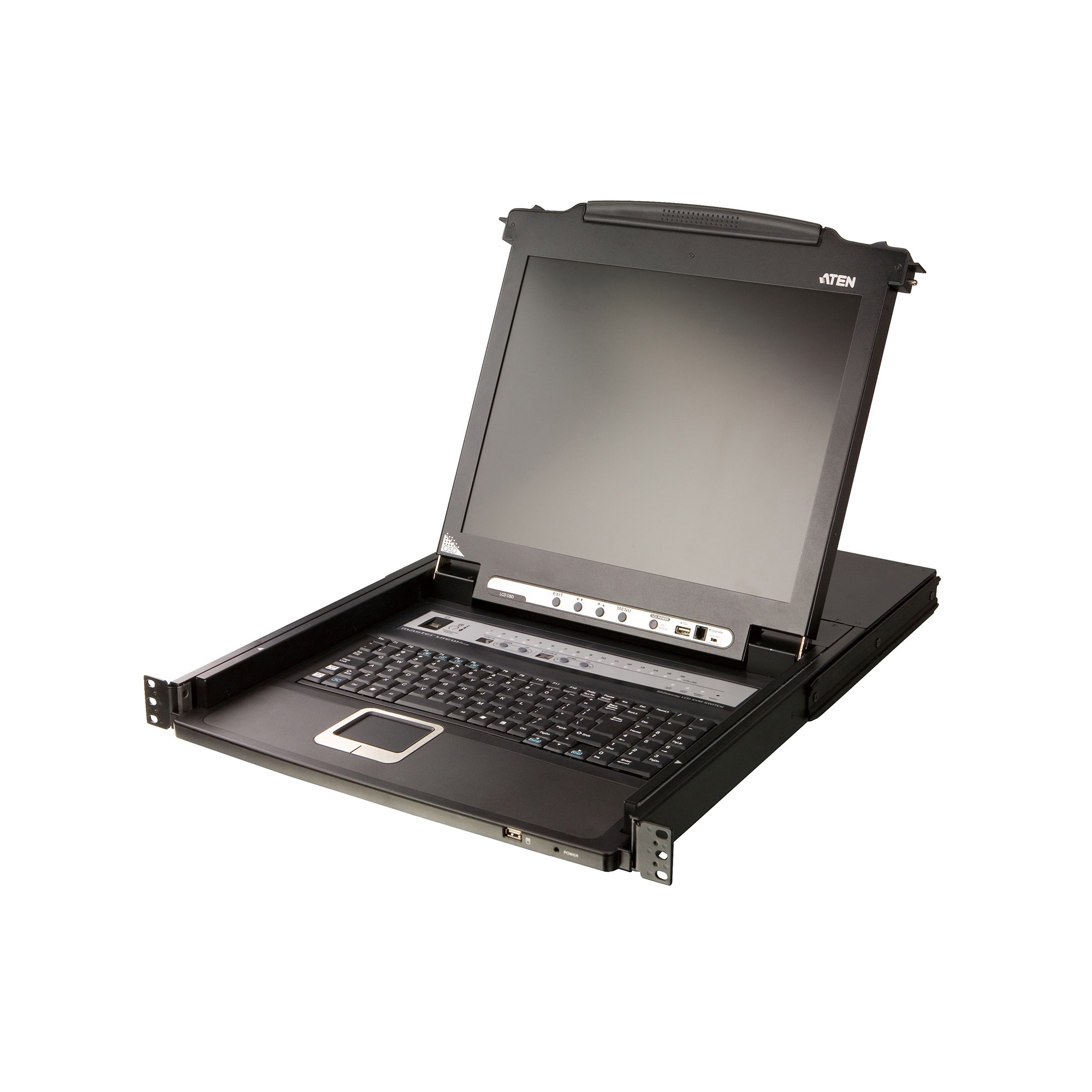 ATEN CL5716MW 16-Port 17" KVM Switch - Wide LCD Console for Rack - CL5716MW-ATA-XG
