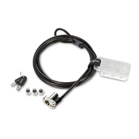 Cadenas universel 3-en-1 à clé pour ordinateur portable - Kensington 1,8 m argent