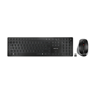 Cherry DW 9500 SLIM - RF Wireless + Bluetooth - Scissor key switch - QWERTZ - Black - Grey - Mouse included - JD-9500DE-2