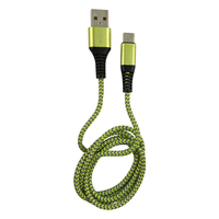 LC-C-USB-TYPEC-1M-7: 1m USB-A to USB-C Cable, Green/Gray