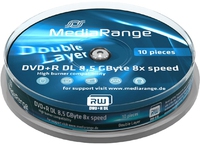 MediaRange MR466 DVD+R 8,5 Go DL, paquet de 10
