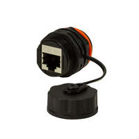 LogiLink NP0083 RJ-45 Black/Orange Cat6a STP Coupler