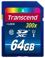 Transcend SDXC 64GB Klass 10 UHS-I 90MB/s U1 Minneskort - TS64GSDU1