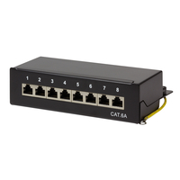 Panneau de brassage LogiLink NP0018B 10GbE Cat6a STP en acier noir