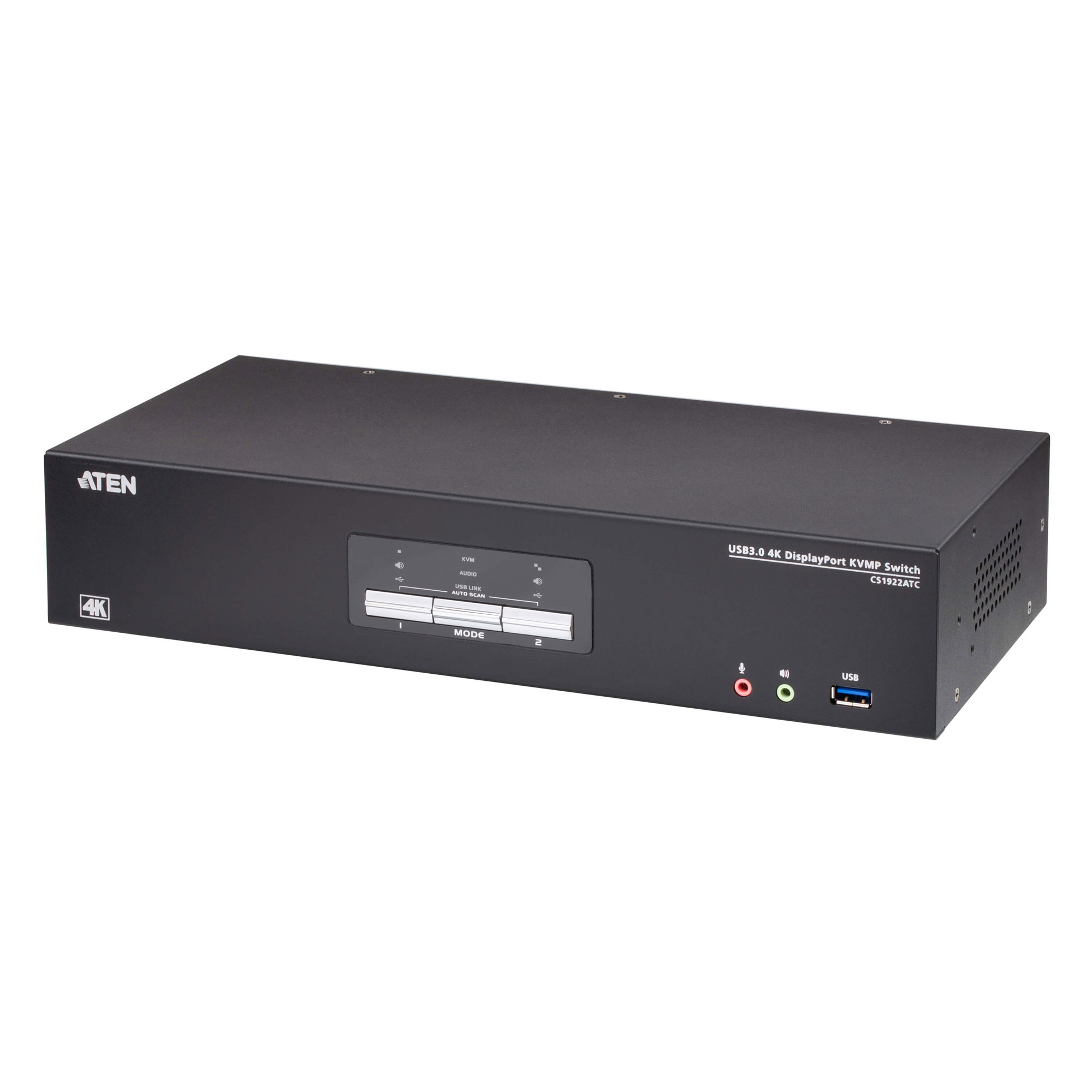 Commutateur KVM ATEN 2 ports USB True 4K DisplayPort - Commutateur double écran